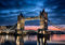 wandmotiv24 Fototapete Tower bridge London, S 200 x 140cm - 4 Teile, Wanddeko, Wandbild, Wandtapete, England, Brücke, Abendhimmel M0267