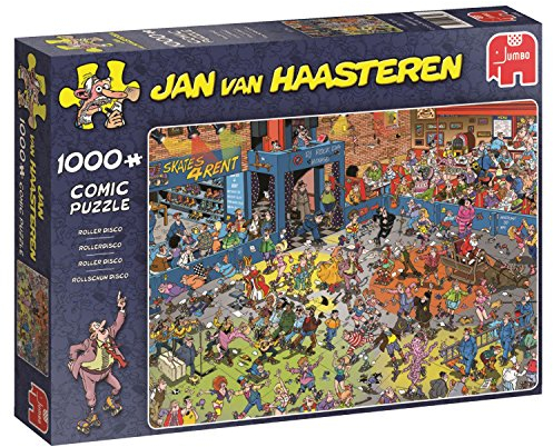Jumbo Spiele 19060 - Jan Van Haasteren Puzzle - Rollschuh Disco 1000 Teile