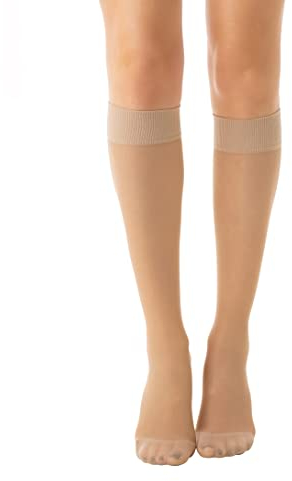 Relaxsan Basic 850P (1 Paar - Hautfarbe 2/M) Kniestrümpfe Damen 22-27 mmhg vorbeugend abgestufter Kompression 140 Den PLUS