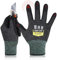 DEX FIT Level 5 Schnittschutzhandschuhe Cru553; 3D-Komfort-Passform, Fester Griff, Dünn und Leicht, Touchscreen-Kompatibel, Langlebig, Atmungsaktiv und Kühl, Waschbar; Schwarz Grau M (8) 3 Paare