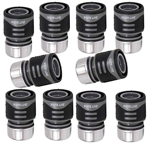10 x Schlauchkupplungen,Verbinder grau 1/2 zoll