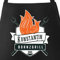 MoonWorks® Personalisierte Grill-Schürze für Männer mit Name Born To Grill Spruch Baumwoll-Schürze Küchenschürze schwarz unisize