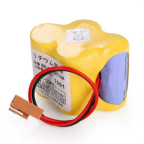 ele ELEOPTION BR-2/3AGCT4A 6V PLC Battery for FANUC A98L-0031-0025 CNC System with Plug (Pack of 1)