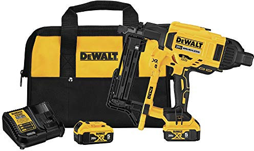 DEWALT 20V MAX XR Crown Stapler, Cordless Fencing Kit, 9GA (DCFS950P2)