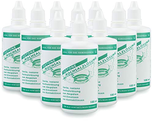 OPTOSOL 10er-Pack Sterile, isotone Kochsalzlösung für alle Kontaktlinsen, 10x100 ml