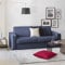 Talamo Italia - 2-Sitzer Schlafsofa Algisa, Wohnzimmersofa mit drehbarer Öffnung aus gepolstertem Stoff, schmale Armlehnen, 100 % Made in Italy, 180 x 95 x 90 cm, Blau