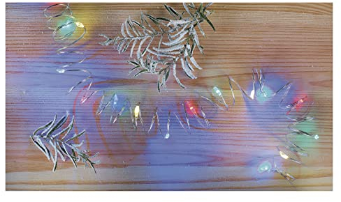 EMOS D3AM04 Multicolor Nano-Lichterkette 1,9 Meter, 6 Stunden Timer-Funktion, Batteriebetrieben (2x AA), Leuchtdauer 10.000 Stunden, IP20 für den Innenbereich, bunt
