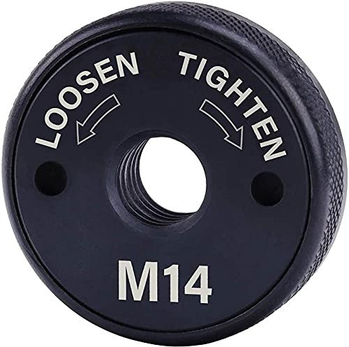 M14 Quick Release Flange Nut for Angle Grinder, Self Tightening Quick Clamping Fast Locking Nut Kit for Dewalt Milwaukee Makita Bosch (Color : Black x 1)