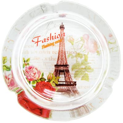 Paris France, France, Tour Eiffel, cendrier en verre (10 cm x 10 cm) collecteur de cendres en verre classique rétro. décoration forte. fumeurs