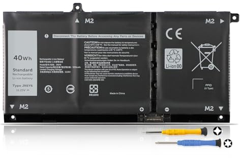 K KYUER 40Wh JK6Y6 Laptop Akku für Dell Latitude 3410 3510 Vostro 5300 5401 5402 Inspiron 5300 5301 5401 5402 5408 5409 5501 5502 5505 5508 5509 5400 5406 7405 7300 7306 7500 7506 2-in-1 Silver C5KG6