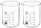 PATIKIL 600ml Bas Forme Verre Bécher, 2 Paquet 3.3 Borosilicate Verre Gradué Imprimé Échelle Tasses à Mesurer avec Bec Verseur pour Cuisine Laboratoire Liquides