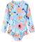 Aisyee Toddler Girls Swimsuit Long Sleeve One Piece Swimwear Girls Swimming Costume 2-3 Years
