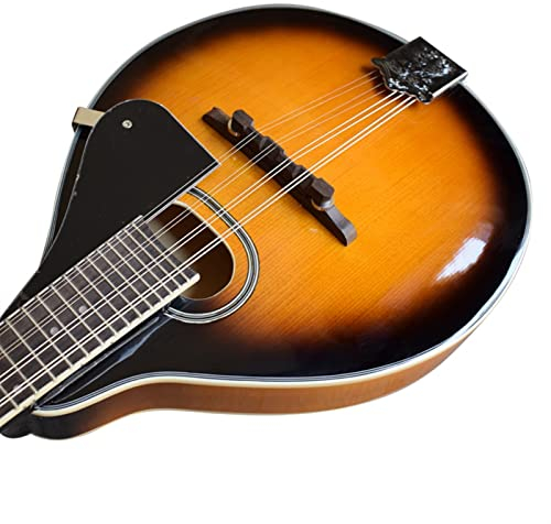 Zengxue Fichte Panel Runde Loch Burgund 8 String Mandoline Mit 7 Stück Zubehör Western Musikinstrument Mandoline Instrument (Color : Orange)