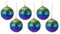 Christbaumkugeln Regenbogen Glitzer 6 Stück Weihnachtsbaumkugel Bunt Weihnachten