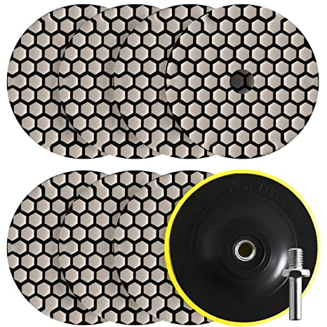 iMetrx 8Pack Diamant Schleifpad Fliesen Marmor Polierset (Grit50#-2000#) marmor reparaturset DPP-Mixed2