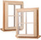 NUOBESTY 2 pezzi mobili in miniatura per la casa delle bambole in legno cornici per finestre piccoli accessori per il fai da te giocattoli per la decorazione della casa delle bambole