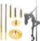 DYK&NX Barre Pôle de Dance Professionnelle 45 mm, Barre de Pôle Dance Métallique avec Hauteur Réglable - Statique et Rotative pour Exercice Club fête pub Maison