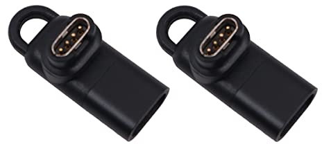 Tiardey 2PCS 90 Degrés Type C Connecteur Chargeur Montre Adaptateur USB C 90 Degrés Compatible avec Garmin Fenix 7/7S/7X/6/6S/6X/5/5S/5X/Forerunner 245/255/Vivoactive 3/4/Instinct 2