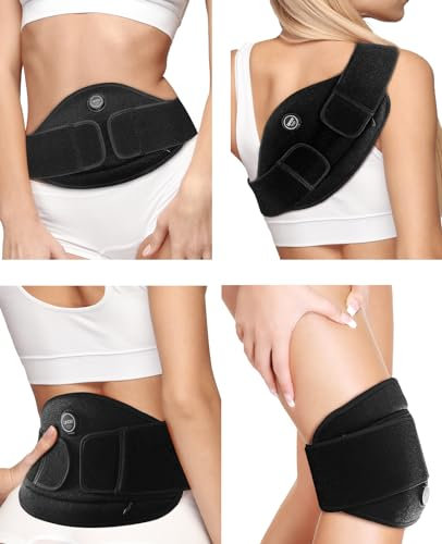 Heating Pad for Back Pain Relief| Washable Period Heat Pad for Cramps |Cordless Portable Warm Pad with Velcro Strap | Electric Heat Pad with Rechargeable Battery …