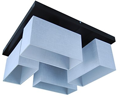 alfalux Deckenlampe LED Deckenleuchte Leuchte Lampe Wohnzimmerlampe Schlafzimmerlampe 4 Flammig Holz Kinderzimmer Wohnzimmer Schlafzimmer Badezimmer Küche Deckenleuchten JLS45WED (WEIß)