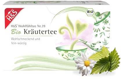 H&S Bio Kräutertee: Wohlschmeckende und bekömmliche Kräuter-Teemischung, 20 x 1,5 g