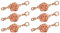 sourcing map 6Pcs Magnetic Jewelry Clasps, Rose Magnetic Clasps Locking Closures with Lobster Clasps for Bracelet Necklace Jewelry Making, Rose Gold