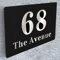 Door Number Plaques for Wall House Signs Personalised Front Door Signs House Number Plaques Plates for Outside Houses Name Plaque Black Aluminium Road Name Doors Numbers for Gate(Design 3)