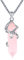 ZIPPICE Schlangen Halskette Rosenquarz Heilkristall Anhänger Halskette 925 Sterlingsilber Schlangenquarz Kristall Halskette rosa sechseckiger Quarz Schmuck Geburtstagsgeschenke für Frauen und Mädchen