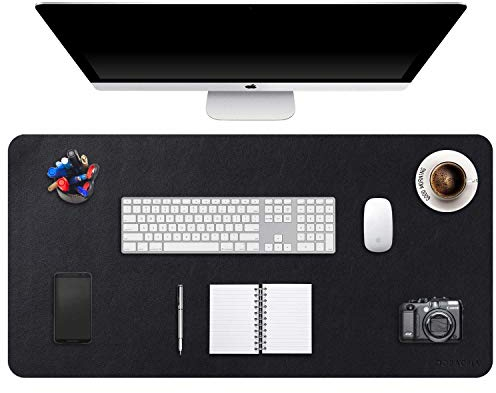 DOBAOJIA Große Schreibtischunterlage XXXXL, Schreibtischmatte, Desk Pad, Schreibtischschutz, Schreibblock, für Laptop/Tastatur/Maus, PU Leder Wasserdicht + Wildleder Rutschfest 120 x 60cm
