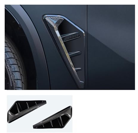 ASHILD Auto Außen Lufteinlässe Für B&MW Für X5 Für G05 2018-2022 Auto Seite Fender Vent Air Abdeckung Trim Aufkleber (Farbe : Carbon Black 1 Pair)