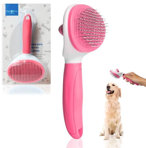 Pet Pro Essentials Cepillo para perros y gatos. Cepillo para gatos, Quita pelos mascota, Cepillo de gato, Quitapelos mascotas, Peine para perros y gatos accesorios (ROSA)