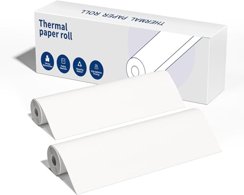 Betife US Letter Thermodrucker-Papier, 21,6 cm, kompatibel mit Phomemo M832, M834, M835, A80, MT810 und anderen tragbaren Thermodruckern, 2 Rollen, 21,6 cm, 21,6 cm