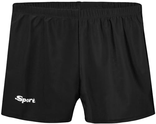 Aomig Maillot de Bain pour Garçon, Short de Bain pour Enfants Noir à Séchage Rapide, Short de Plage de Vacances pour Enfants avec Cordons de Serrage Réglables(Taille 8)