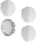 RHQFDM 4 Stück Nabendeckel 68mm Radnabendeckel DIY-Radnabenkappen Universal ABS Silber Nabenkappen für Radnaben Glatte Spiegeloberfläche Radnabenabdeckung（Glacier Silver）