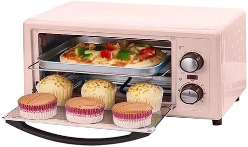 Four Mini Four Four à friteuse à air Four électrique 11 L, Four Grille-Pain à Convection en Acier Inoxydable, Mini Four Multifonction, Grille-Pain, friteuse à air (Couleur : Rose) (Color : Pink, Siz