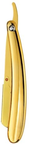 Manuelles Razormanual Rasiermesser Klappgriff Griff Barber Rasierwerkzeug Haarschneider golden (keine Rasierscheibe)