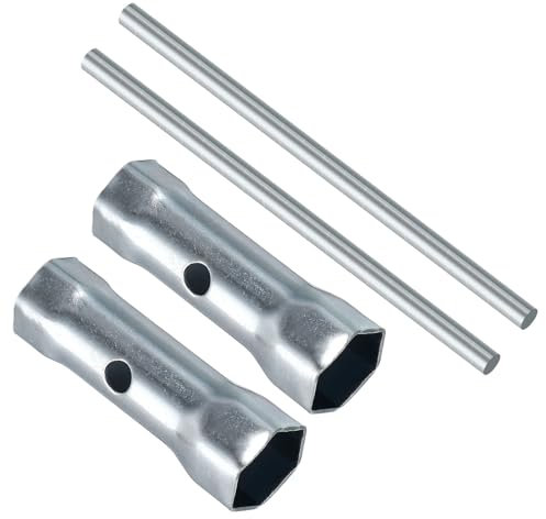 CoCud Double Ended Motorcycle Ignition Spark Plug Spanner, 17-19mm, Deep Reach Wrench Socket with Bar - (Applications: for Automobile), 2pieces