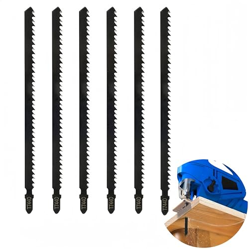 HJYDGJ Set di 6 lame professionali per seghetto alternativo, codolo a T, 180 mm, per acciaio, legno e metallo