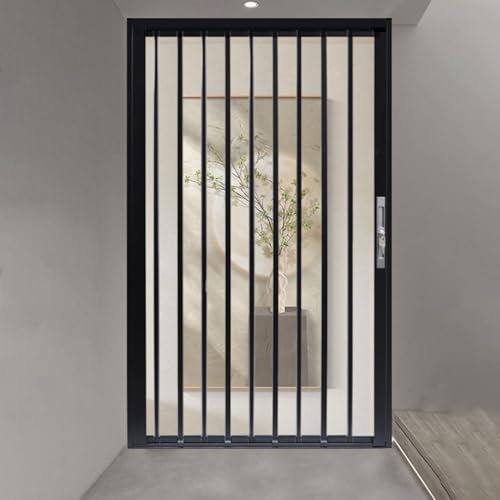 TDQWLY Transparente Falttür Für Küche Und Bad, 193 200 203 213cm Hoch, Isolierte Faltschiebetür/einziehbare Innentüren Mit Acrylplatten, Falttüren Zur Raumtrennung(W72in/183cm-h78in/200cm)