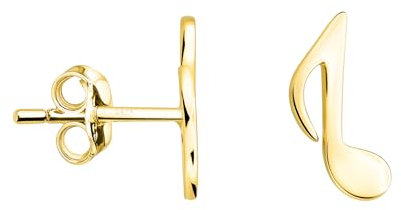 SOFIA MILANI - Damen Ohrringe 925 Silber - vergoldet/golden - Musik Note Ohrstecker - E2534