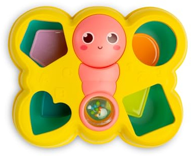 TOYZ - Baby Lernspielzeug ab 18 Monate - Sortierspiel für Kinder - Steckspiel für Kleinkinder - Lernen von Formen und Farben - Spielzeug Mädchen, Junge - Schmetterling, Bunt