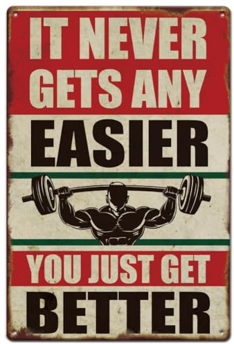 SUPERDANT Metallschild Fürs Fitnessstudio Blechschild Zum Thema Gewichtheben Lustige Blechschilder Plaketten Retro Schilder Barschild Zuhause Für Die Wanddekor Im Fitnessstudio