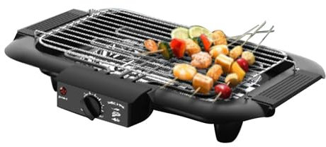 Parrilla Interior - Barbacoa Interior Antiadherente, Placa De Parrilla Extraíble Antiadherente | Parrilla Para Barbacoa Con Tecnología De Fuego De Carbón De Imitación, Plancha Para Barbacoa De Cocina