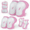 Ginocchiere per bambini, 2-6 anni, regolabili, per bambini, protezione per il palmo, ginocchiera per bambini (rosa, S)