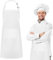 BinXiaoQin Weiße Schürze Damen,Kochschürze Damen Schürze-Set,Schürzen Gastronomie Koch Küchenschürze Damen,Schürze Zum Bemalen Erwachsene Kostüm,Gastronomie Kochschürze Herren Weiß,Wasserdicht