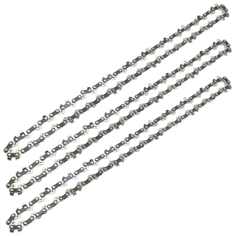 MospdyGear 3Pcs Chainsaw Chain, 3/8 LP Pitch, .050 (1.3 mm) Gauge for 16 (40cm) Bar, 56 Drive Links Low Kickback Chainsaw Chain Replacement for Titan TTL758CHN