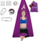 Aerial Yoga Hängematte Set, 200 Kg Max. Tragfähigkeit Mit Beschläge Indoor（Violett）