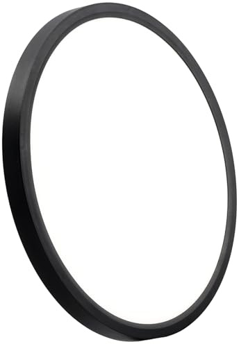 Laiyidia LED Deckenleuchte Ø30cm 24W 2880LM, 5 Farbtemperaturen Einstellbar (2700K-6500K), Ultraflach 18mm, Deckenlampe mit Montageseilhilfe, für Wohnzimmer Küche Flur Schlafzimmer Keller, Schwarz