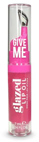 Give Me Cosmetics, Glazed Lip Oil, Infused with Jojoba Oil, Intensely Hydrating and Delivers a Gorgeous, Glossy Finish - Blazin' Berry