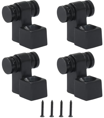 Cjueiom 4PCS Roller String Tree Guides Retainers, Black | With Mounting Screws, Compatible with Fender Strat Stratocaster Tele Telecaster Electric Guitar, Durable Guitar Accessories